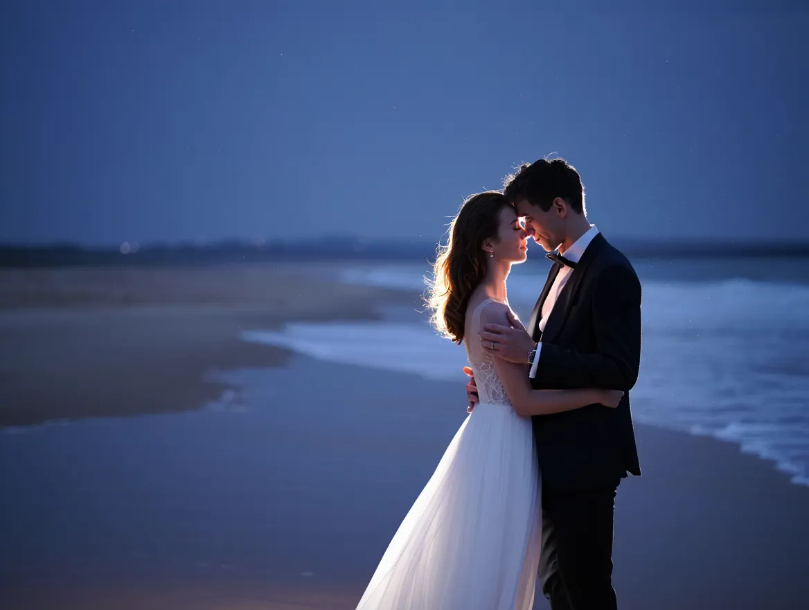 Intimate couple moment captured